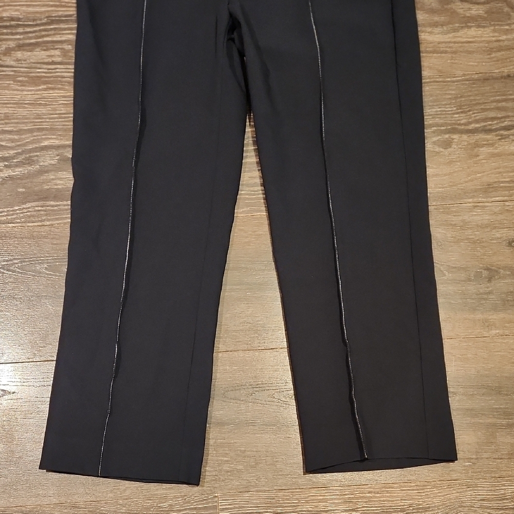 ❤️ ZARA HIGH RISE STRAIGHT CONTRAST TOPSTITCH PANTS, LARGE - Picture 6 of 9